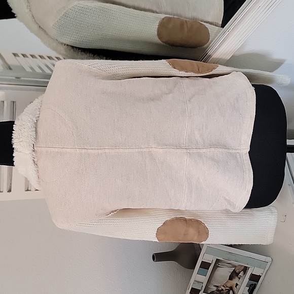 Anthropologie Saturday Sunday Sherpa Waterfall Open Front Sweater - Picture 8 of 12